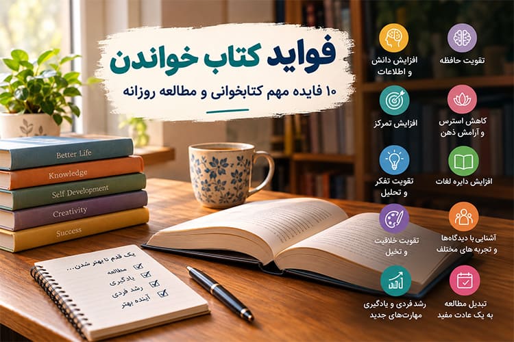 فواید کتاب خواندن و مطالعه روزانه